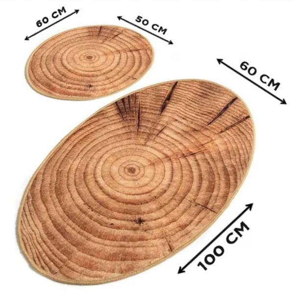Набор ковриков для ванной Trendy Wood DJT Полиэстер / Коричневый photo 4