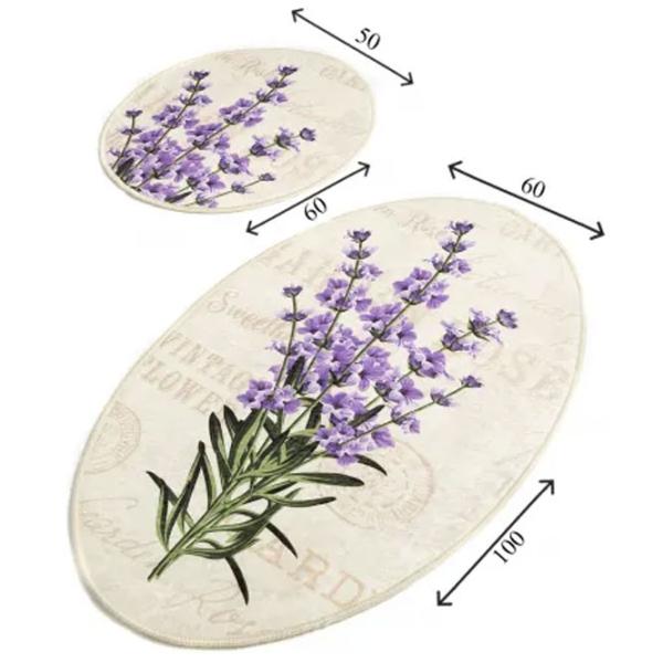 Набор ковриков для ванной Trendy Lavender DJT Полиэстер / Бежевый photo 2