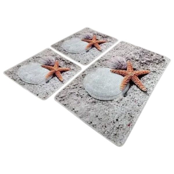 Набор ковриков для ванной Trendy Starfish Полиэстер / Серый photo 1