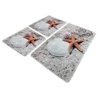 Набор ковриков для ванной Trendy Starfish Полиэстер / Серый