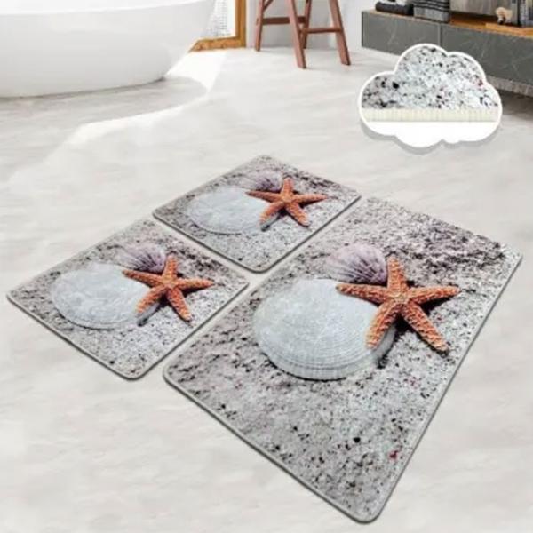 Набор ковриков для ванной Trendy Starfish Полиэстер / Серый photo 2