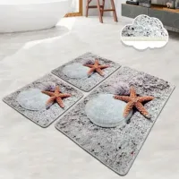 Набор ковриков для ванной Trendy Starfish Полиэстер / Серый photo 2
