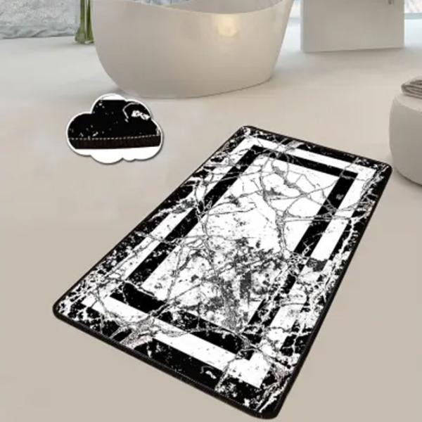 Коврик для ванной Trendy Marmor Полиэстер / Черный photo 5