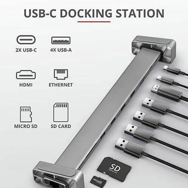 Док-станция Trust Dalyx Aluminium 10-in-1  / Серый photo 2