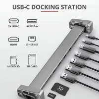 Dock-stație Trust Dalyx Aluminium 10-in-1 / Gray photo 2