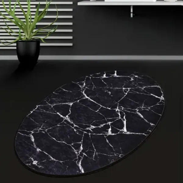 Коврик для ванной Trendy Marble DJT Полиэстер / Черный photo 4