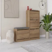 Dulap pentru antreu Showdeko DUDE BENCH & SHOE CABINET HITIT PAL / Oak photo 3