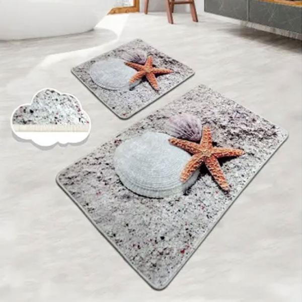 Набор ковриков для ванной Trendy Starfish Полиэстер / Серый photo 2