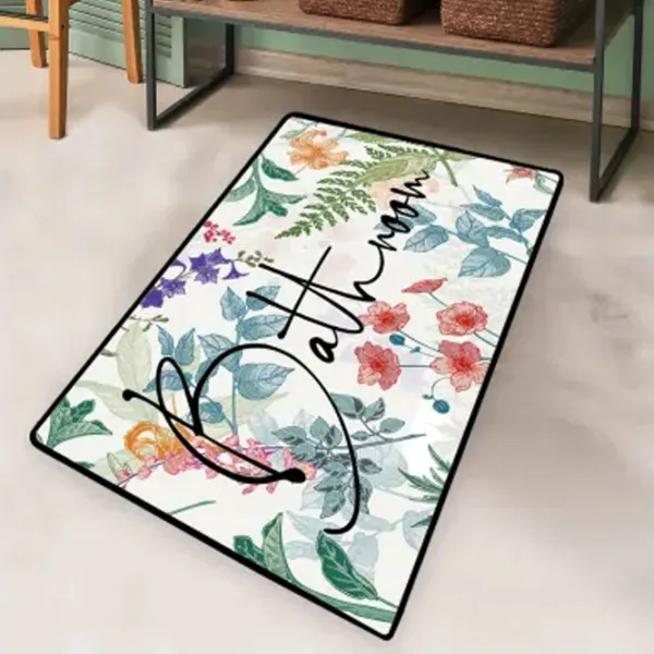 Коврик для ванной Trendy Green In Flower Полиэстер / Разноцветный photo 2