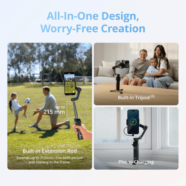Stabilizator DJI Osmo Mobile 8 Standard Combo Bluetooth / Black photo 5