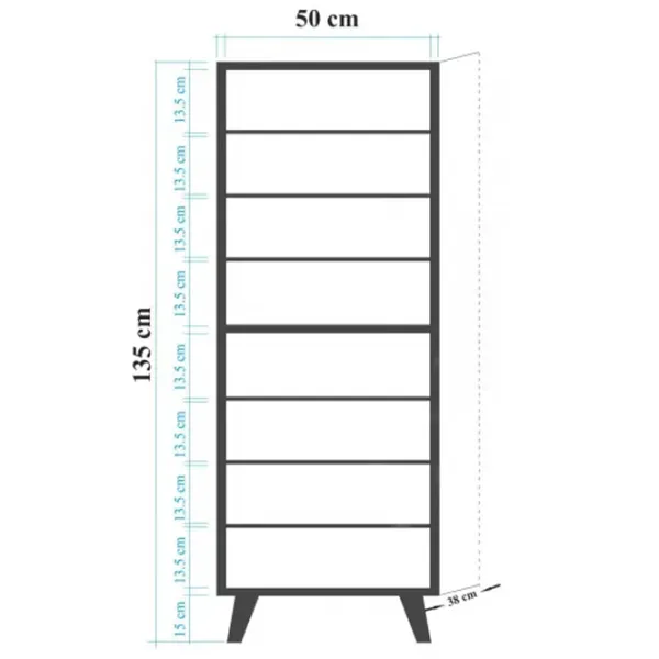 Обувной шкаф Trendy Filinta 135 x 50 x 38см /Sonoma /Сонома photo 7