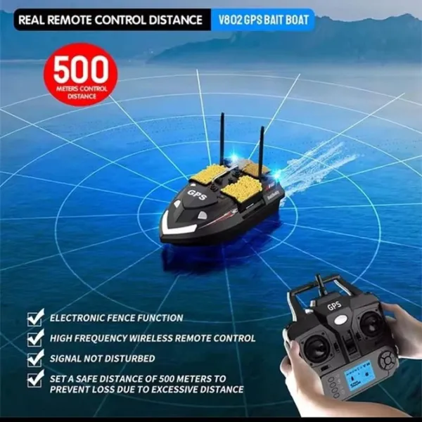 Barcă pentru momeală Flytec V802 Pro 3 kg / 500 m photo 3