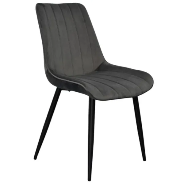 Set masă și scaune Evelin DT 533R B + 4 YTC-055B BLUVEL-14 Ovală / PAL / Gray photo 5