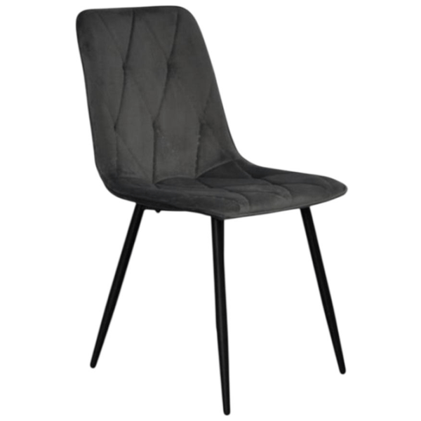 Set masă și scaune Evelin DT 431-3R B + 4 YTC-080B BLUVEL-14 Dreptunghiulară / PAL / Gray photo 6