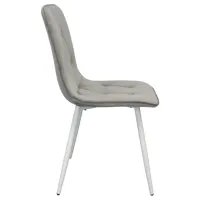 Scaun de bucătărie Evelin YTC-080WH Stofă/ Light Grey White photo 3