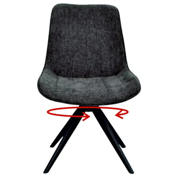 Scaun de bucătărie Evelin YTC-055B SW Stofă/ Dark Gray Black photo 7