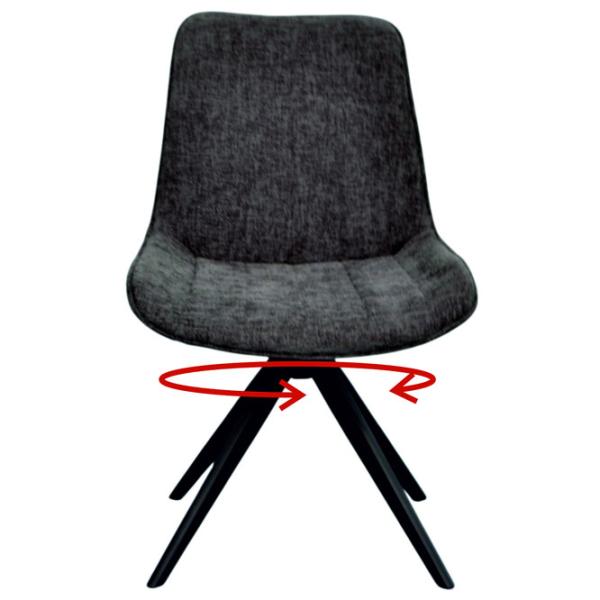 Scaun de bucătărie Evelin YTC-055B SW Stofă/ Dark Gray Black photo 7