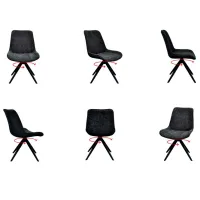 Scaun de bucătărie Evelin YTC-055B SW Stofă/ Dark Gray Black photo 9