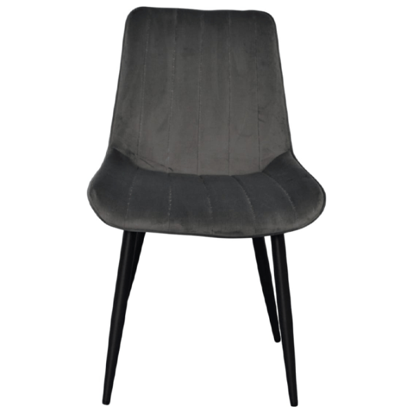 Set masă și scaune Evelin DT 404-6B + 3 YTC-055B BLUVEL-14 Rotundă / PAL / Dark Gray photo 3