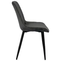Обеденные стол со стульями Evelin DT 404-6B + 3 YTC-055B BLUVEL-14 Круглая / ДСП / Тёмно-серый photo 4