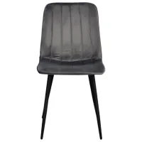 Обеденные стол со стульями Evelin DT 405-6B + 4 YTC-078B BLUVEL-14 Прямоугольная / ДСП / Dark Grey photo 5