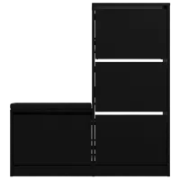 Dulap pentru antreu Showdeko Dude Bench&Shoe Cabinet PAL / Black