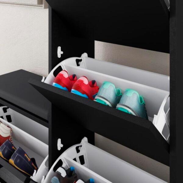 Dulap pentru antreu Showdeko Dude Bench&Shoe Cabinet PAL / Black photo 5