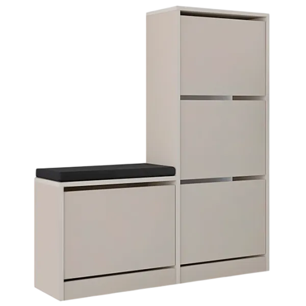Dulap pentru antreu Showdeko Dude Bench&Shoe Cabinet PAL / Nisip photo 1