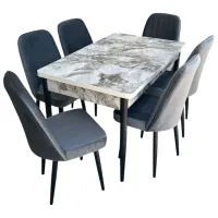 Set masă și scaune Magnus Loft Efes Dreptunghiulară / PAL / Gray