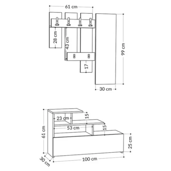 Cuier Showdeko Vesty Hall Stand PAL / Gray photo 3