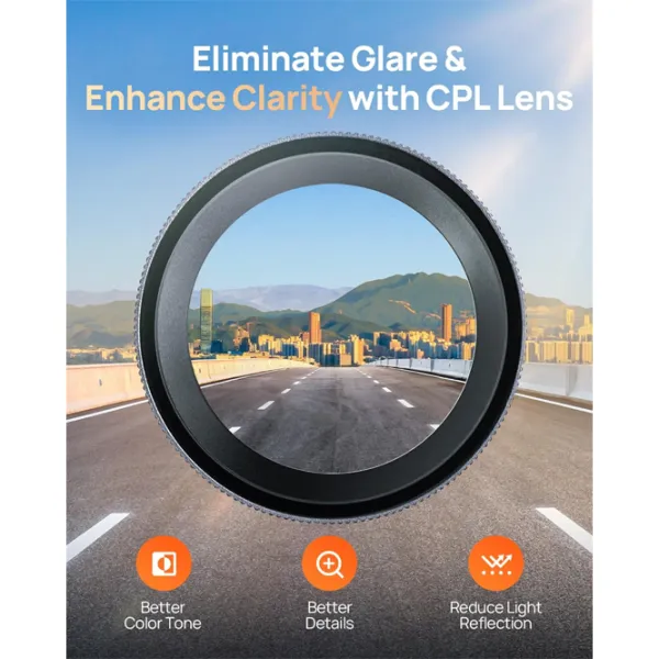 Filtru pentru cameră auto 70mai E4 CPL / Black photo 5