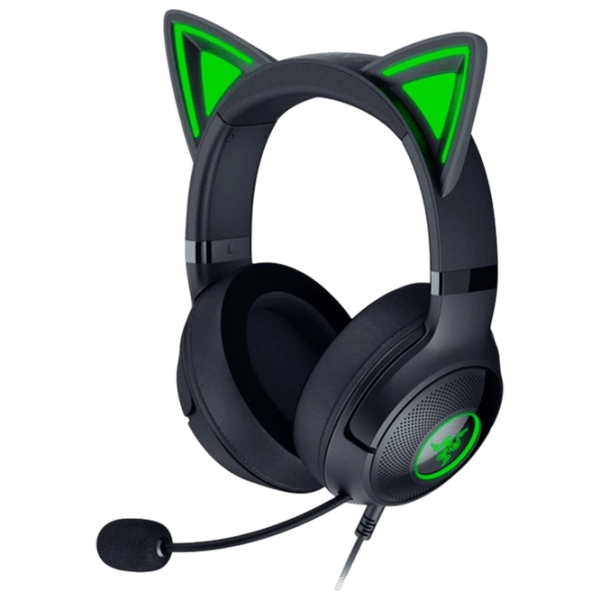 Căști Razer Kraken Kitty Edition V2 Green Black Cu fir/ Gaming photo 1