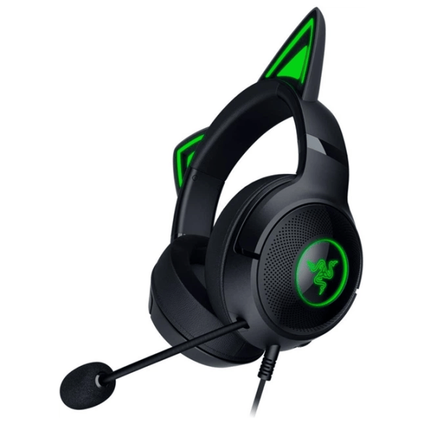 Căști Razer Kraken Kitty Edition V2 Green Black Cu fir/ Gaming photo 2