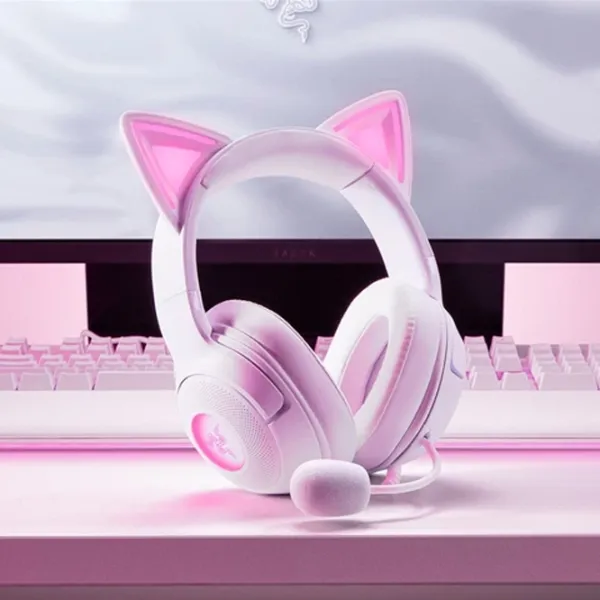 Căști Razer Kraken Kitty Edition V2 Pink Quartz Cu fir/ Gaming photo 8