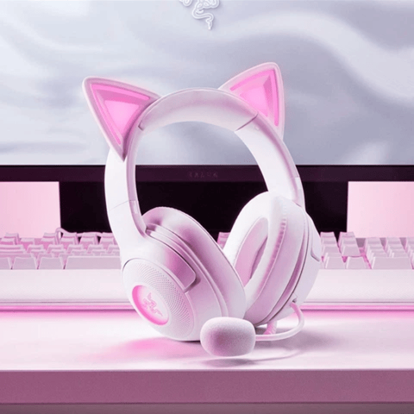 Căști Razer Kraken Kitty Edition V2 Pink Quartz Cu fir/ Gaming photo 8