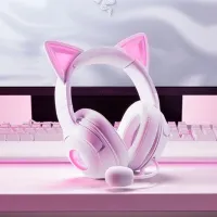 Căști Razer Kraken Kitty Edition V2 Pink Quartz Cu fir/ Gaming photo 8