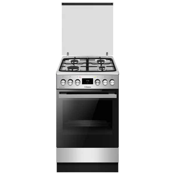Плита Hansa FCMX58329 Газовая/ Нержавеющая сталь/ Черный photo 1