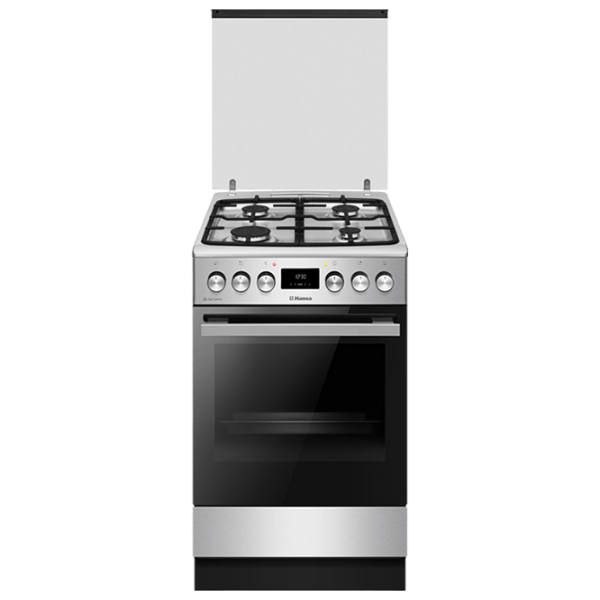 Плита Hansa FCMX58329 Газовая/ Нержавеющая сталь/ Черный photo 1