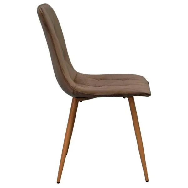 Scaun de bucătărie Evelin YTC-080 Wo Stofă/ Brown Lemn photo 2