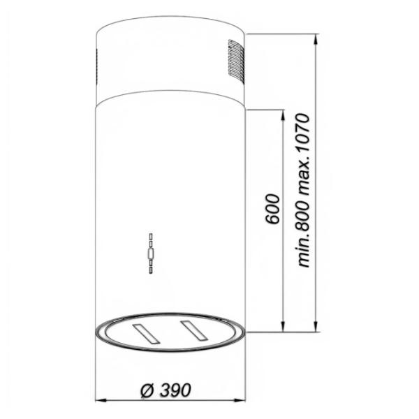 Hotă Backer ISOLA MLW W8039 Insulă/ Black/  photo 5