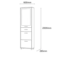 Dulap pentru încălțăminte Fabrik Home Modul №04 200 x 60 x 28.5 /Stejar Sonoma / photo 5