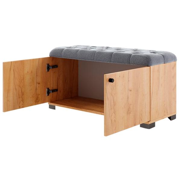 Dulap pentru încălțăminte ML-Mobila МЛ -10 (800) 47 x 80 x 35 /Stejar Craft Alb / photo 2