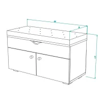 Dulap pentru încălțăminte ML-Mobila МЛ -10 (800) 47 x 80 x 35 /Stejar Craft Alb / photo 3