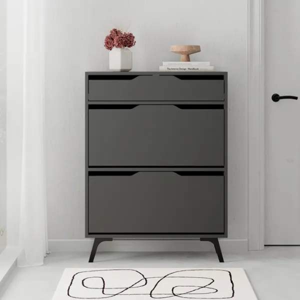 Tumbă pentru încălțăminte Decortie ASTA 110 x 81.6 x 29.5 /Anthracite / photo 3