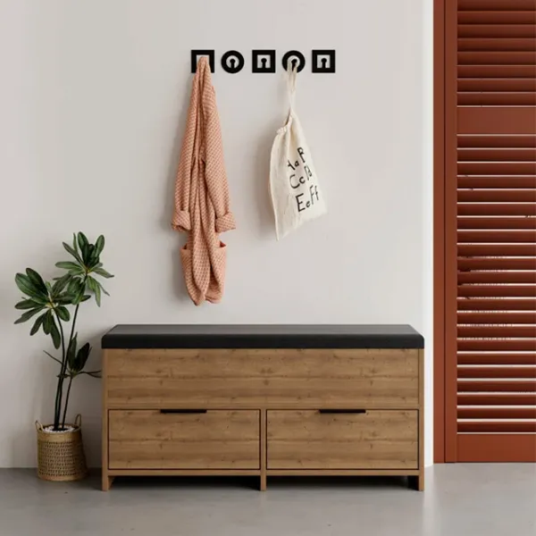 Banchetă Decortie M.AK.24636.3 50 x 106 x 34 /Dark Oak / photo 2