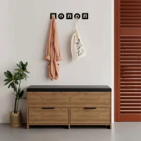 Banchetă Decortie M.AK.24636.3 50 x 106 x 34 /Dark Oak / photo 2