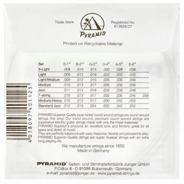 Струны Pyramid 012 Серебряный / Cталь photo 2