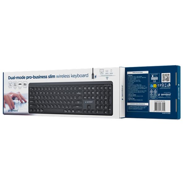 Клавиатура Gembird Slim Pro Business KB-WPS-03-CYRL Беспроводные / Черный photo 7