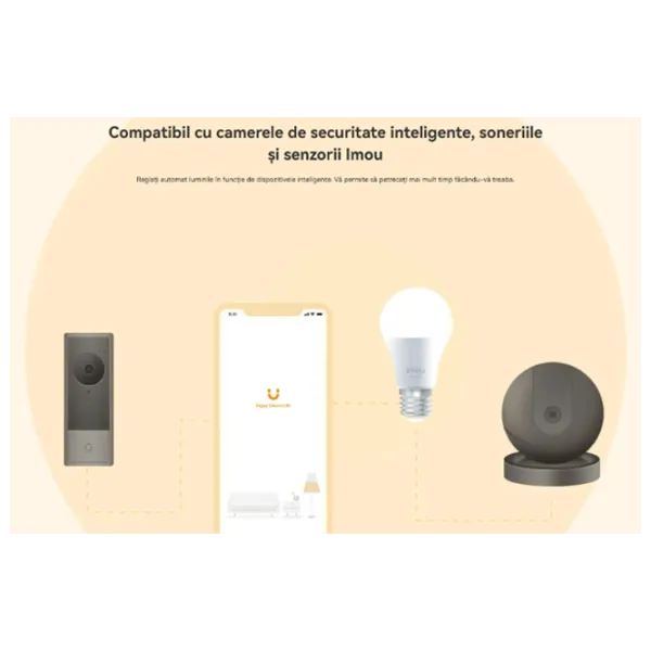 Bec inteligent LED IMOU IOT-CL2B-MAT-EU  E27 / 9 W / 6500 K / / LED photo 5