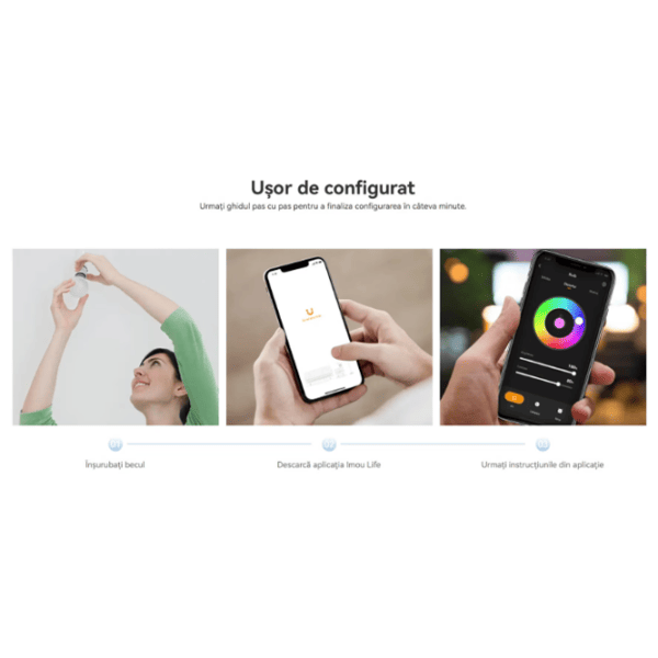 Bec inteligent LED IMOU IOT-CL2B-MAT-EU  E27 / 9 W / 6500 K / / LED photo 6